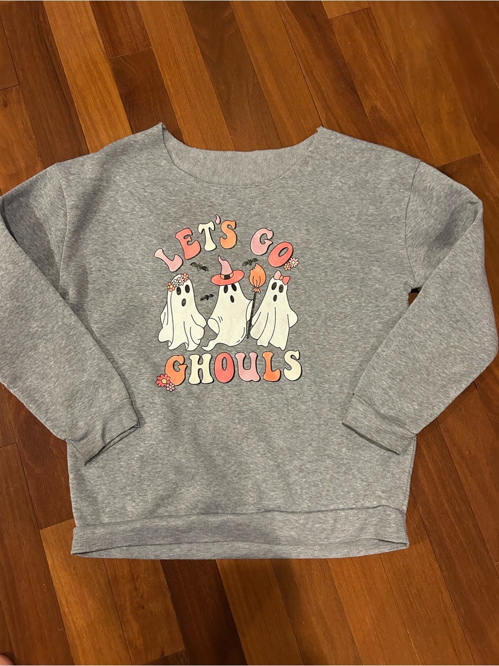 Women’s Grey "Let's Go Ghouls" Graphic Sweatshirt